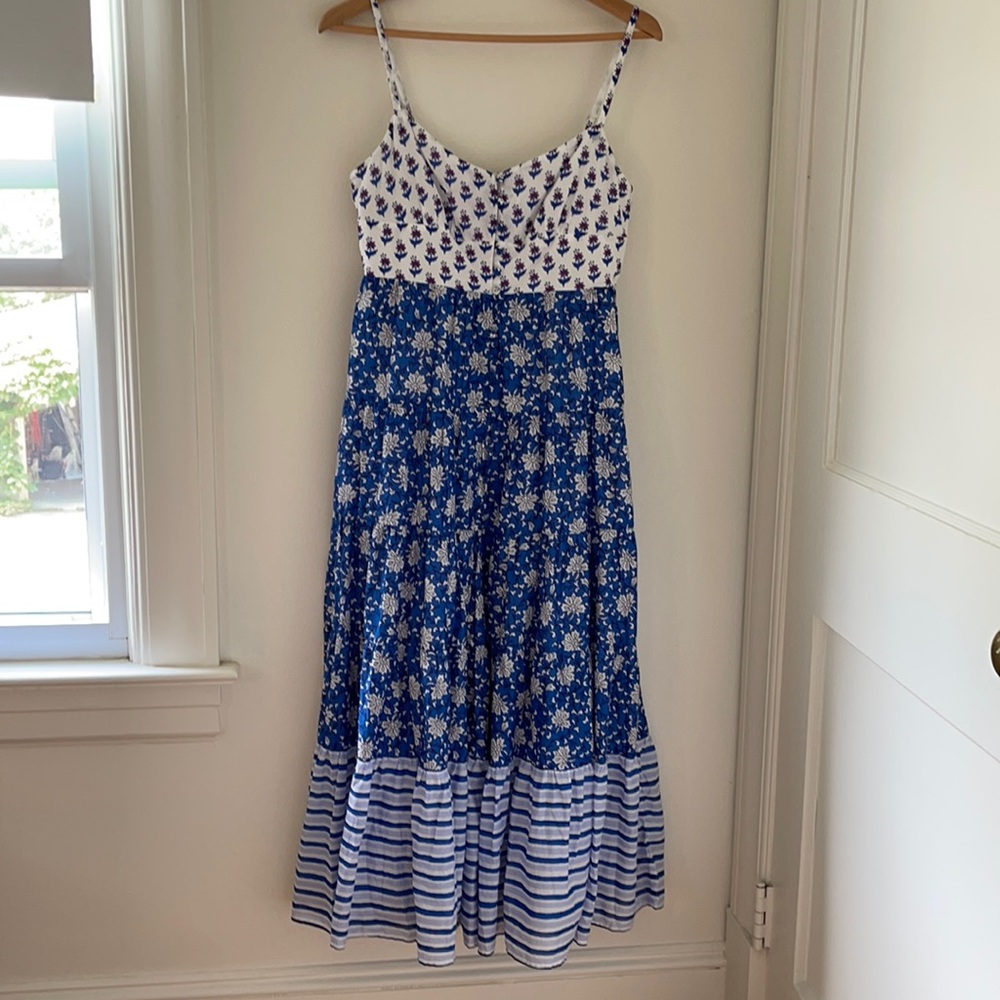 NWOT JCrew block print maxi dress